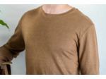 T shirt manches longues en lin bio homme - bronze