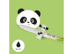 LEGAMI - Stylo gel effaçable, Pointe bille pour enlever l'encre sans consommer la feuille, Encre thermosensible noire, diamètre de la pointe 0,7 mm, Thème Panda