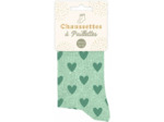 Chaussettes paillettes cœur