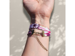 Bracelet double-tour avec breloque "Brocéliande"