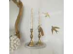 Chandelles en couleur et feuilles d'or