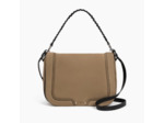Ella - Grand sac bandoulière en cuir lisse et nubuck