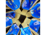 Tapis pieds au sec - Floral saumon et moutarde