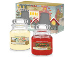 Coffret de 2 bougies YankeeCandle Christmas cookie et couronne de pommes rouges