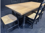 Table en chêne et 6 chaises