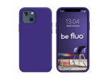 Coque Silicone Moxie BeFluo Fine et Légère pour iPhone 14, Intérieur Microfibre - Violet