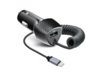 FORCELL CARBON chargeur voiture USB QC 3.0 18W + cable pour Type C 3.0 PD20W CC50-1AC noir (Total 38W)
