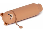 Legami - Kawaii Étui École 2 en 1 en Silicone Souple, Porte-stylos de Table, Fermeture à Glissière, Stylos Crayons Feutres TEDDY