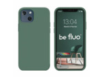 Coque Silicone Moxie BeFluo Fine et Légère pour iPhone 14, Intérieur Microfibre - Pin vert