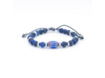 Bracelet unisexe lapis-lazuli, hematite et perle en verre vénitienne