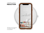 Coque Silicone Moxie BeFluo Fine et Légère pour iPhone 14 Plus, Intérieur Microfibre - Havane