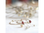Boucles d'oreilles Ellis - Or 24 carats et Labradorite - Prune