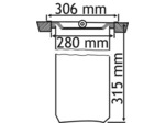 poubelle de plan de travail avec seau 12 L FRANKE KEA