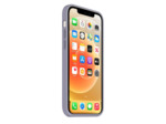 Coque Silicone Moxie BeFluo Fine et Légère pour iPhone 14, Intérieur Microfibre - Gris lavande