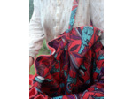 Sac fourre-tout pour les courses velours orange exotique