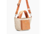 Petit cabas léopard beige à pochette camel - Maelys - Vanessa Wu