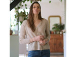 Cardigan Léontine - Pur Cachemire - Beige chiné