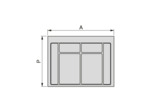 Base 2 cavités pour poubelles tri-sélectif pour tiroir