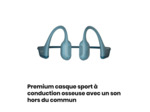 SHOKZ CASQUE BT CONDUCTION OSSEUSE OPEN RUN PRO BLEU