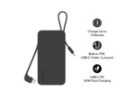 MOMAX Batterie externe Power Vital+ 10000/20000 mAh avec 2 câbles USB-C intégrés Charge rapide 30W
