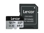 LEXAR Carte microSDXC Silver Plus (64/128 Go)