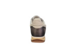 Jogger Femme en cuir gun metallic & milk - Back70