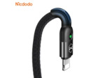 MCDODO Câble USB vers Lightning rétractable avec LED 1,8m Noir