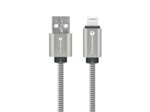 FORCELL F-ENERGY Câble métal charge rapide USB-A vers Lightning 2,4A 12W 1m