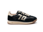 Jogger en cuir et suédine Black & Gold - Back70