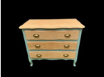 Commode chêne et vert d'eau
