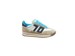Jogger Femme en cuir beige suédine coffee - Back70