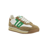 Jogger Femme en cuir blanc suédine camel - Back70