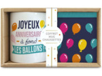 STC coffret mug et chaussettes "Joyeux anniversaire"