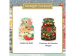 Coffret de 2 bougies YankeeCandle Christmas cookie et couronne de pommes rouges