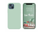Coque Silicone Moxie BeFluo Fine et Légère pour iPhone 14 Plus, Intérieur Microfibre - Menthe