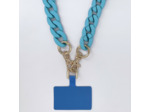 Chaine grosse maille avec pad universel - serie IBIZA -TURQUOISE-1.2M