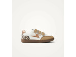 Baskets éclair Mini blanc et camel à semelle rétro - Oxane - Vanessa Wu
