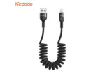 MCDODO Câble USB vers Lightning rétractable avec LED 1,8m Noir