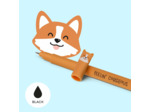 Stylo corgi gel effaçable, avec bille sur l'extrémité pour effacer l'encre sans abimer la feuille, encre noire thermosensible, pointe Ø 0,7 mm, thème panda