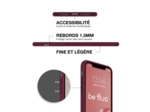 Coque Silicone Moxie BeFluo Fine et Légère pour iPhone 14 Plus, Intérieur Microfibre - Lie de vin