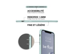 Coque Silicone Moxie BeFluo Fine et Légère pour iPhone 14 Pro, Intérieur Microfibre - Bleu glacier