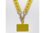 Chaine grosse maille avec pad universel - serie IBIZA - JAUNE - 1.2M