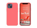 Coque Silicone Moxie BeFluo Fine et Légère pour iPhone 14 Plus, Intérieur Microfibre - Rose