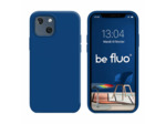 Coque Silicone Moxie BeFluo Fine et Légère pour iPhone 14 Plus, Intérieur Microfibre - Bleu marine