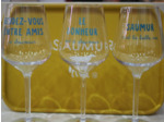 6 verres à pieds en plastique réutilisable Saumur