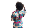 KIMONE EN WAX FLEURI POUR FEMME