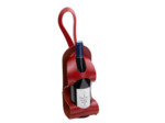 Porte bouteille 100% cuir La Bouclée Originale Rouge