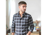 La Chemise en Flanelle Elégante - Café/Bordeaux