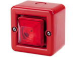 TONAFLASH - Mini sirène 100dB feu LED 230Vca optique Rouge IP66