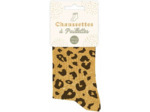 STC, Chaussettes paillettes courtes - Léopard (taille unique 36-42)